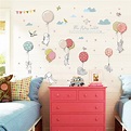 五象設計 壁貼 氣球兔子 卡通牆貼 清新房間裝飾 組合牆貼 教室背景裝飾牆貼紙壁畫 | 蝦皮購物