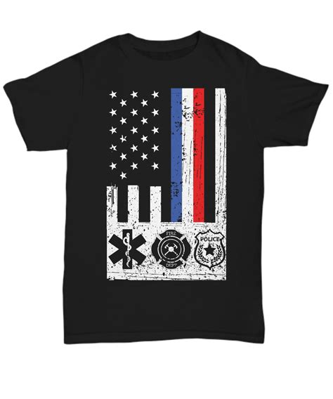First Responder Flag Emt Firefighter Police Shirt