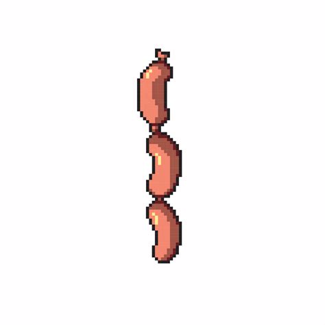 Sausage In Pixel Art Style 22285228 Vector Art At Vecteezy