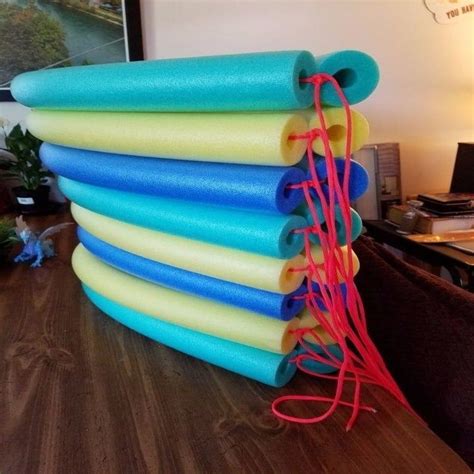 Pool Noodles Threaded Together Make A Cheap And Easy Raft You Can Laze Around On In The Pool In