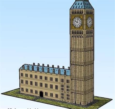 Papermau Easy To Build Big Ben Clock Tower Paper Model By Papertoyscom