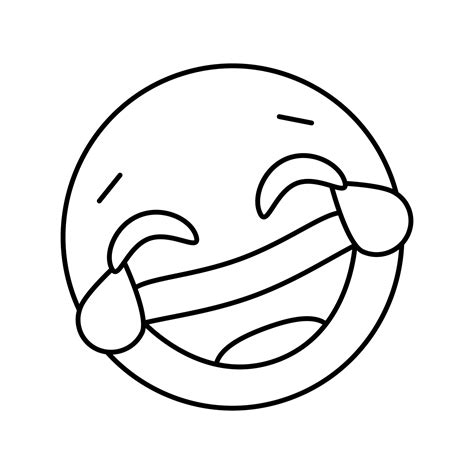 Laugh Emoji Line Icon Vector Illustration 19591043 Vector Art At Vecteezy