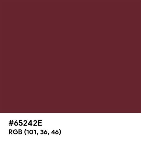 Sangria Color Hex Code Is 65242e