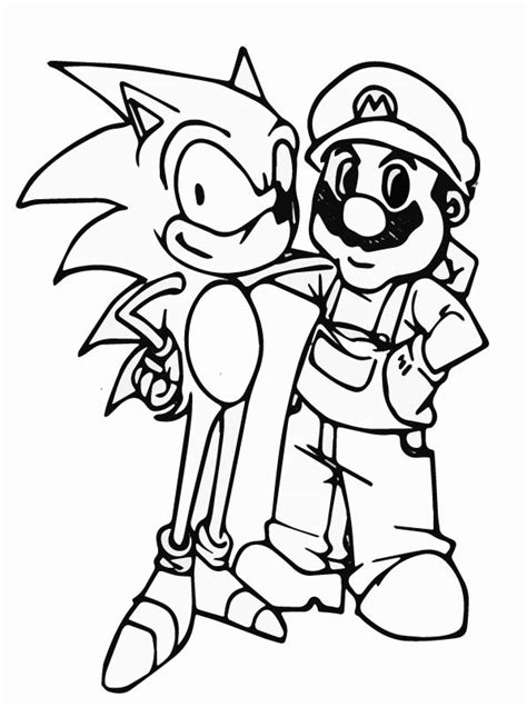 Kids N Coloring Page Sonic Mario And Sonic