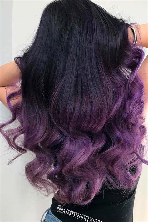 How to add purple highlights on your dark hair. Image result for purple streaks in dark hair | Hair color ...