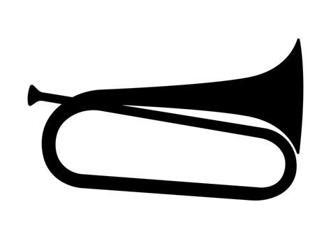 Bugle Silhouette Horn Brass Musical Instrument 11511579 Vector Art At