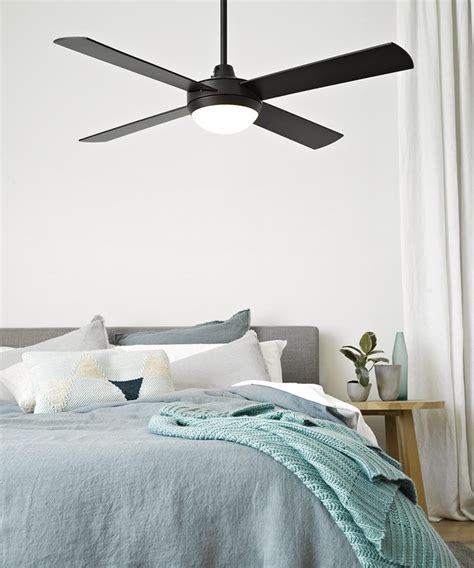 Futura Eco 132cm Fan With Led Light In Black Ceiling Fans With Lights