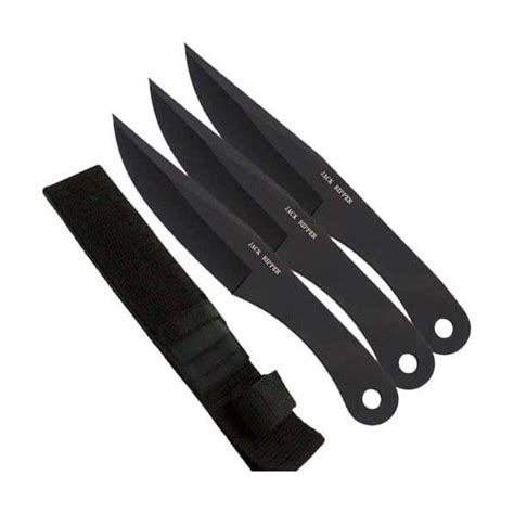 Jack Ripper Throwing Knives 3Pcs Set. Black ) | Throwing knives, Knife ...