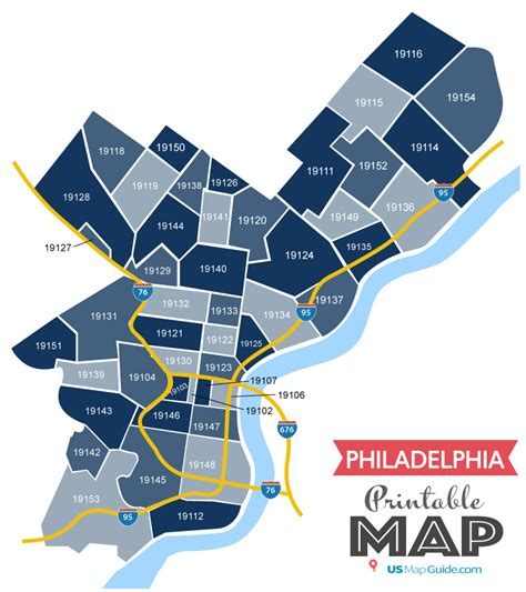 Philadelphia Zip Code Map