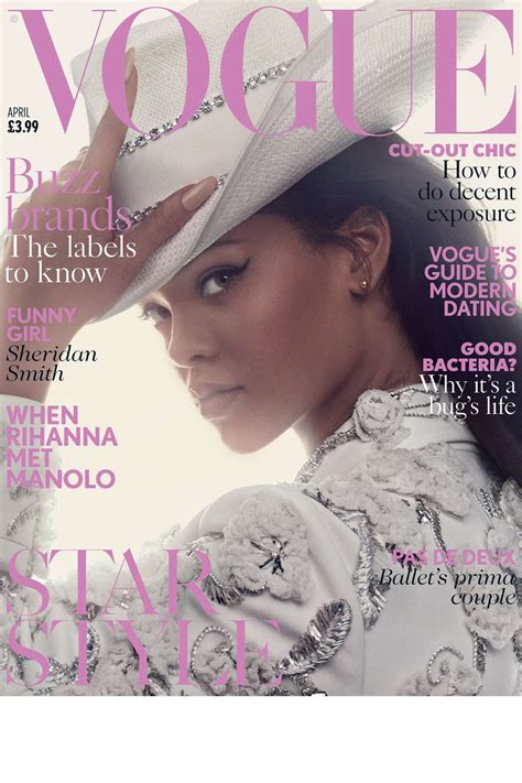 Rihanna Vogue Uk Magazine Cover April 2016 Gotceleb