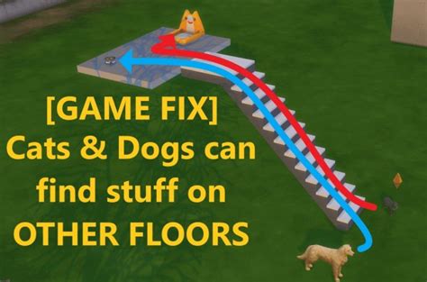 Mod The Sims Pets Can Find Pet Stuff On Other Floors By Deathcofi