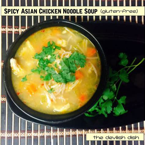 The Devilish Dish Spicy Asian Chicken Noodle Soup Gluten Free