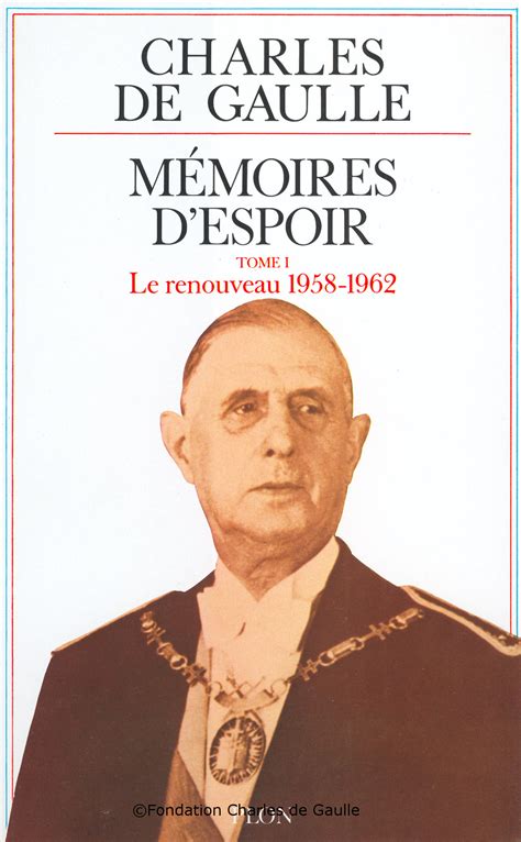 1970 Mémoires Despoir Tome 1 Fondation Charles De Gaulle