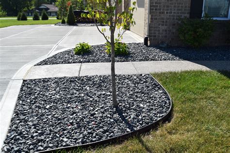 Black Maylen Landscaping Rock Landscaping With Rocks Front Lawn