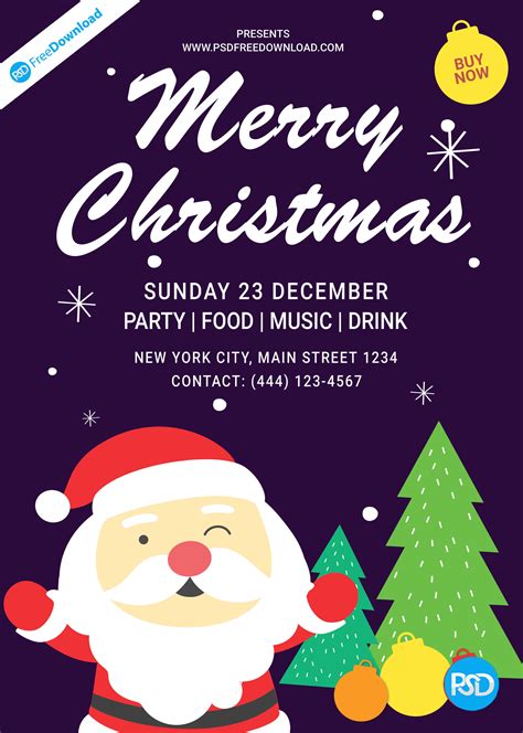 Flyer Templates Free Christmas