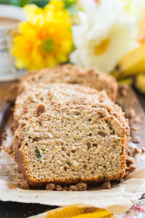 Made with ﬂaxseed meal, chopped walnuts, and bananas, your instant pot pressure cooker will pull together all the flavors to create a beautiful and tasty vegan dessert for you and your. Zucchini Banana Bread With Streusel Topping - The Gold Lining Girl