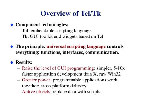 Ppt Programming Using Tcltk Powerpoint Presentation Free Download