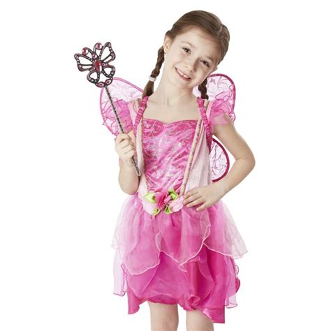 Melissa And Doug Flower Fairy Role Play Costume Set 3 Pcs Pink