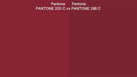 Pantone 202 C Vs Pantone 188 C Side By Side Comparison