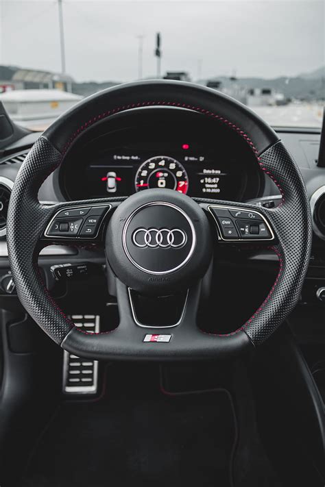 Audi Steering Wheel Dashboard Car Black Hd Phone Wallpaper Peakpx