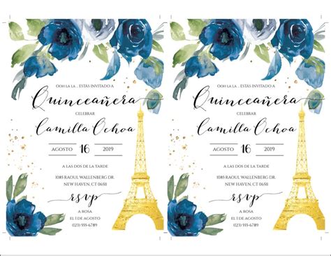 Quinceañera Birthday Invitation Template In Spanish Sweet 15 Etsy