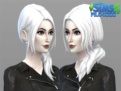 The Sims Resource White Hair Recolor 11 Luxury Party Style