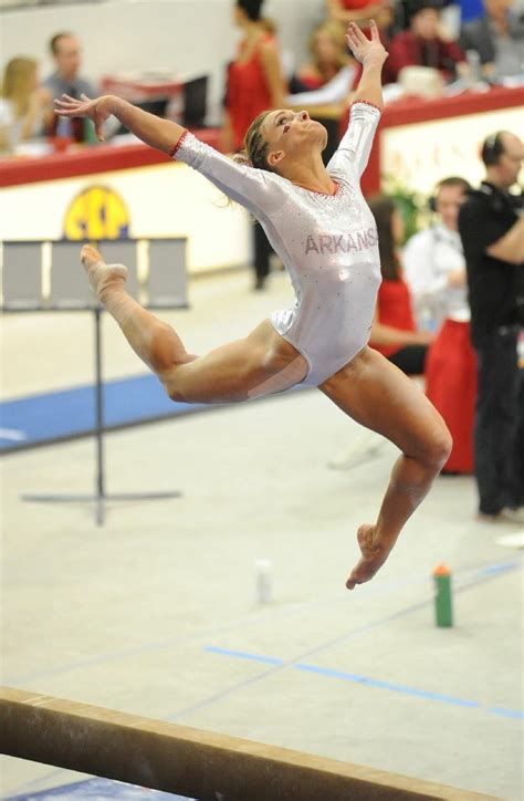 Nwa Media Andy Shupe Arkansas Katherine Grable Competes In The Beam