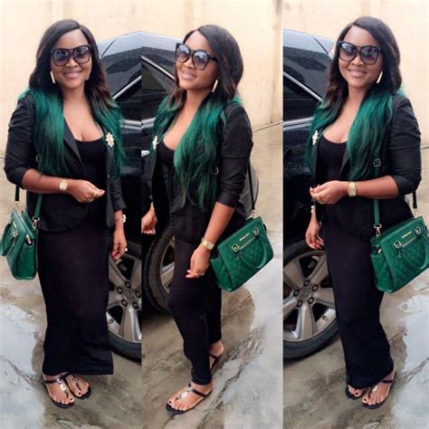 Mercy Aigbe Shows Off Green Hairstyle In New Photo Yay Or Nay 36ng