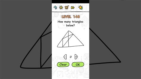 Brain Challenge Puzzle Level 148 How Many Triangles Below Walkthrough