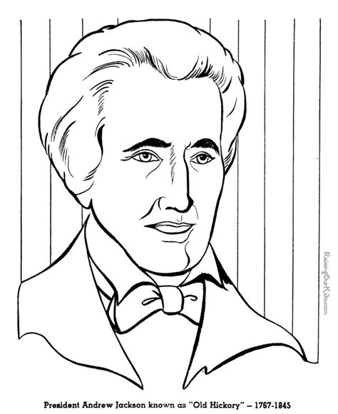 Andrew Jackson Coloring Pages Clip Art Library