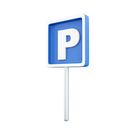 Free 3d Render Blue Parking Sign Isolated Illustration 3d Render