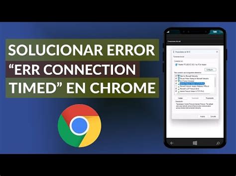 Cómo Solucionar el Error err Connection Timed out en Chrome