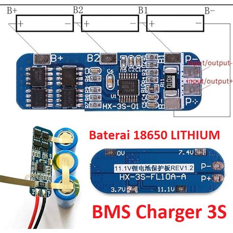 Jual Modul BMS 3S CHARGER Baterai LITHIUM Protelsi 18650 1s 2s 3s