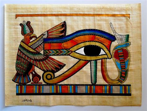 Eye Of Horus Ancient Egyptian Papyrus Painting