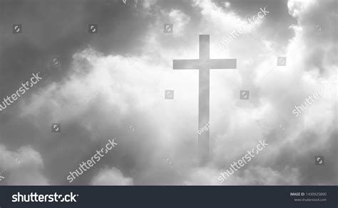 Christian Cross Appeared Bright Sky Soft Stock Photo 1430925890