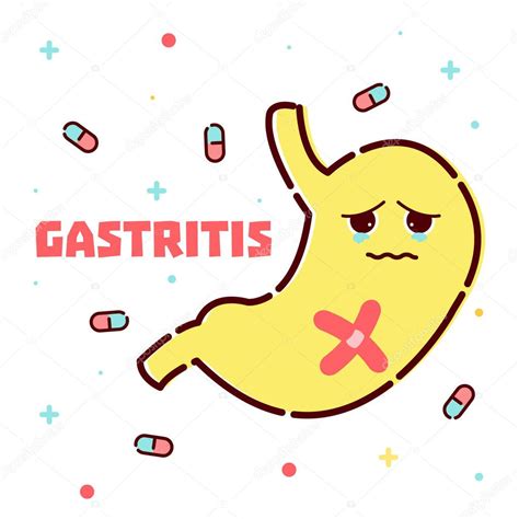 Gastritis Stomach Poster Stock Vector Image By Naumas
