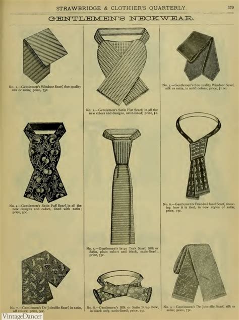 Victorian Mens Ties Cravat Ascot Bow Ties Neckties