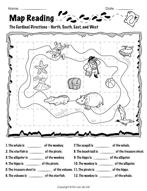 Free Printable Map Activities Worksheets
