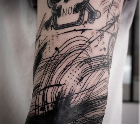 Abstract Blackwork By Kups Tattoo Caen France Rtattoos