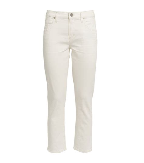 Womens Citizens Of Humanity White Elsa Mid Rise Cropped Jeans Harrods Uk