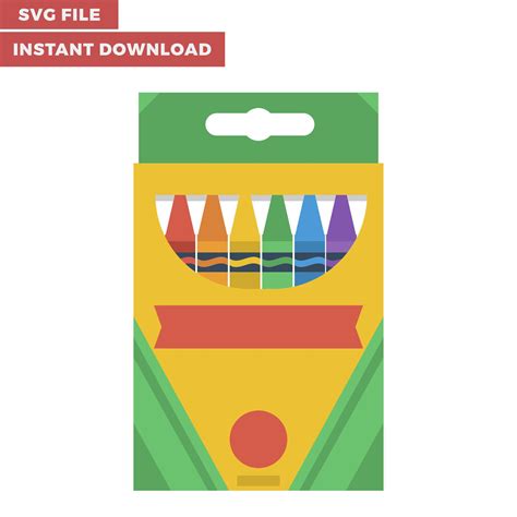 Crayon Box Svg File Instant Download Etsy Crayon Box Crayon