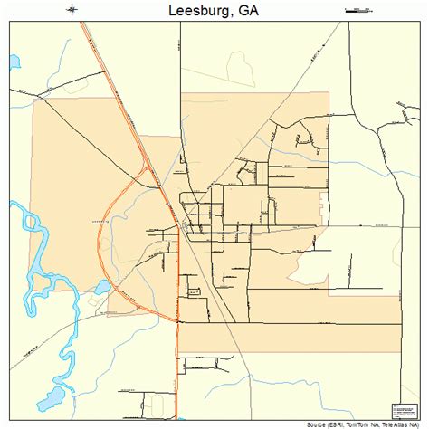 Leesburg Georgia Street Map 1345768