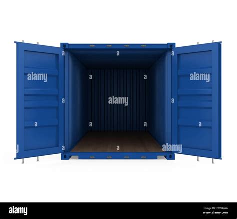 Open Shipping Container Isolated Stock Photo Alamy