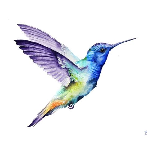 Flying Hummingbird Special Commision Ful Of Colours Little Bird