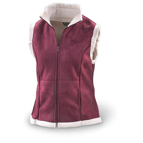 Womens Fleece Lined Sueded Vest 160557 Vests At Sportsmans Guide