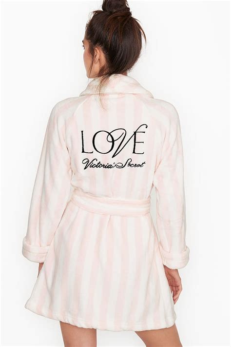 Buy Victorias Secret Pink Stripe Cosy Short Robe From The Next Uk