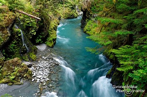 Turquoise River Streams And Waterfalls Pacific Northwest Usa