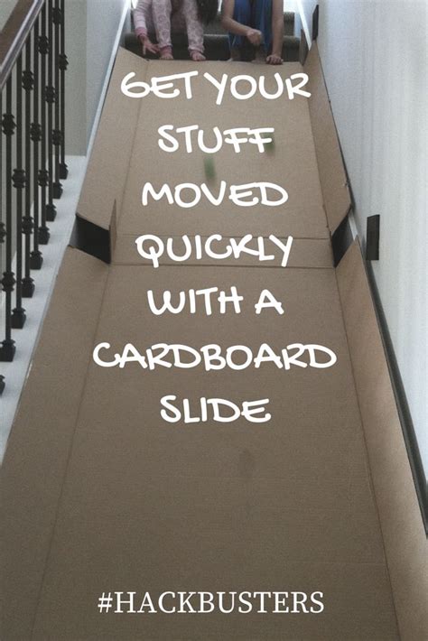 Cardboard Slide When Moving Hack Stair Slide Diy Stairs Moving Tips