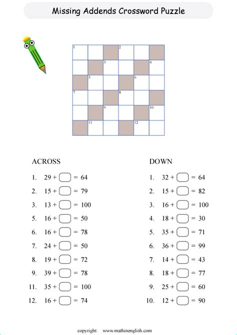 Free math puzzles and brain teasers and riddles for kids and students in primary math education. Calculate the value of the missing addends,