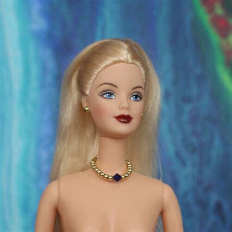 Nude Long Blonde Ponytail Hair Mackie Barbie Doll Tnt Blue Grey Eyes